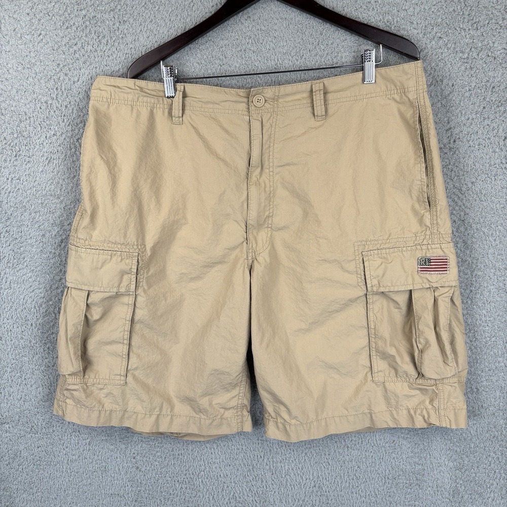 Polo Jeans Company Cargo Shorts Mens 40 Beige RL Flag Lightweight Vintage 90s